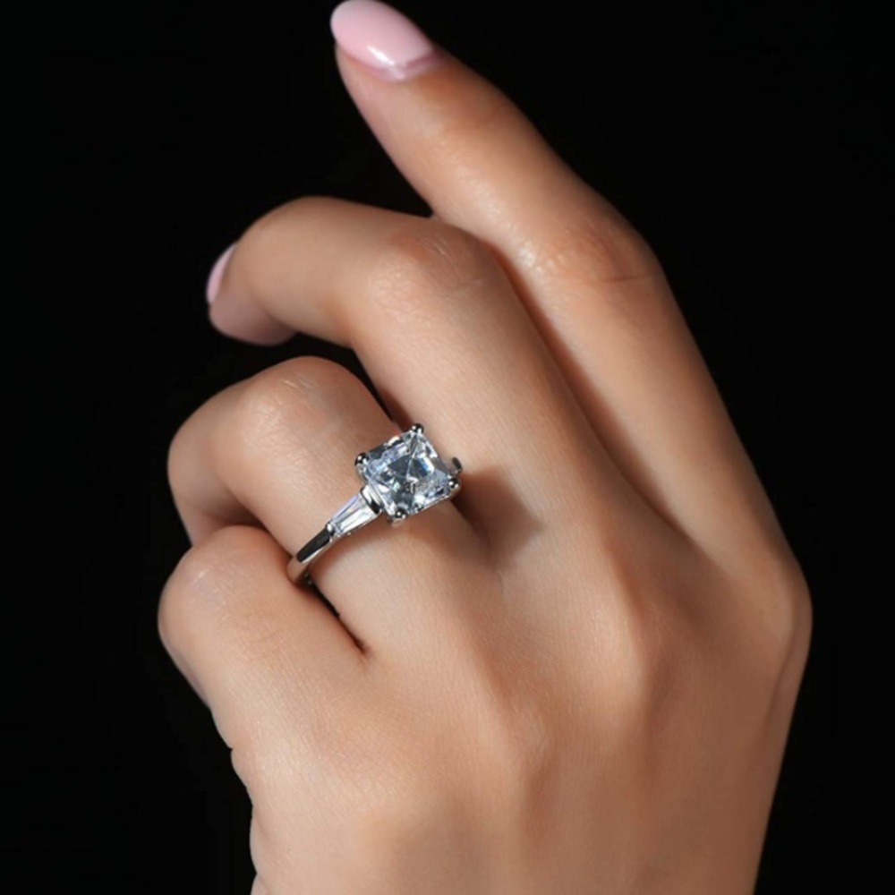 Sterling Silver Simulated Diamond Ring